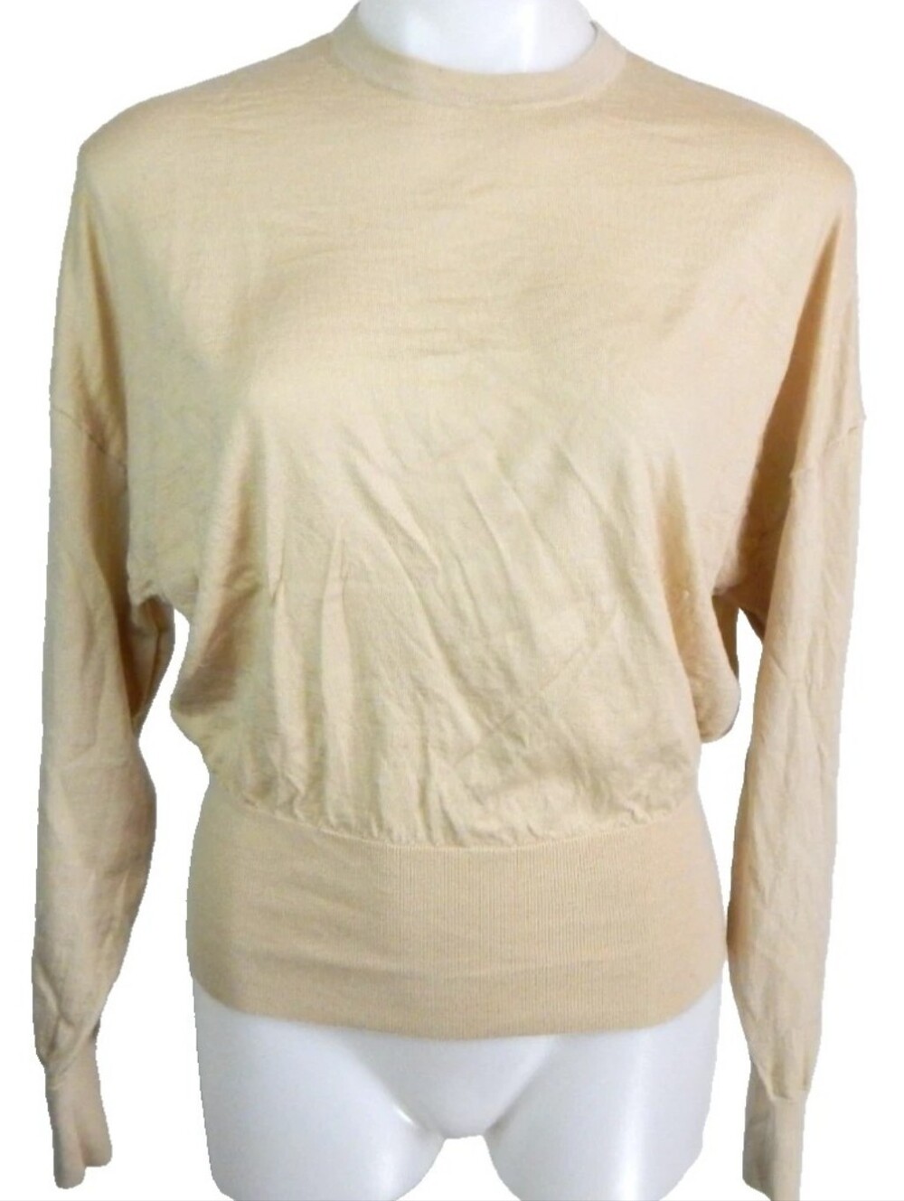 Theory Blouson Crewneck Wool Blend Sweater